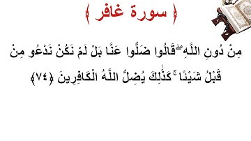 سورة غافر الأية 74