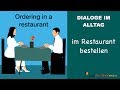 Speaking | Ordering in a restaurant | im Restaurant bestellen | Dialoge im Alltag | Learn German