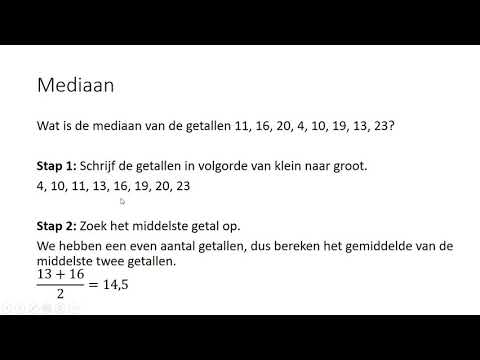 Statistiek - Gemiddelde, mediaan en modus (2 HAVO/VWO & 2 VWO)