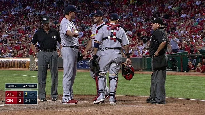 STL@CIN: Lackey gets ejected from the game in the ...