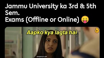 Jammu University UG Ist, 3rd & 5th Sem. Students ||  Engineering & Law Students || #viral