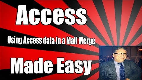 Using Access data in a Mail-Merge mailing label 2007 2010 2013 2016 tutorial
