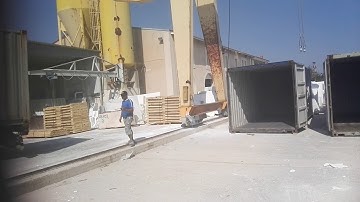 Marble factory exports loading slabs - container maersk