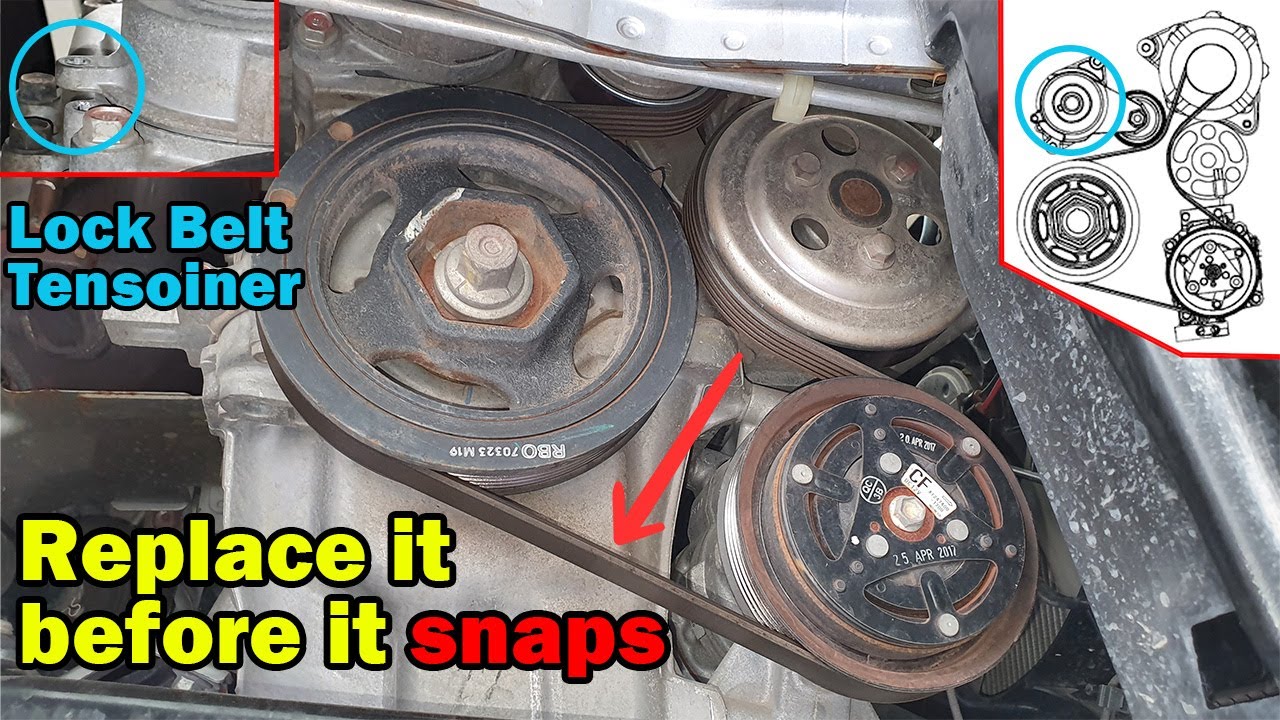Easy serpentine drive belt replacement Honda Fit Jazz BRV City Brio etc