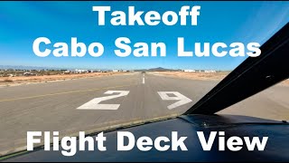 Takeoff Taxi Cabo San Lucas Airport Mmsl - Flight Deck View