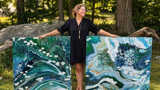 48'x48' Commission Option #2: The Ocean Pour Reveal