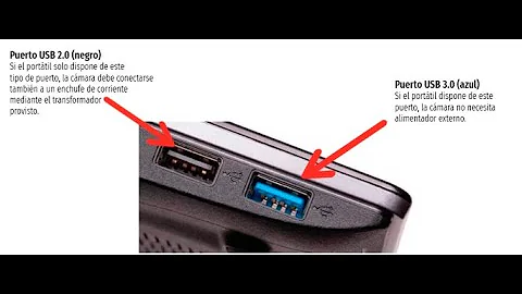 ¿Cuál es la diferencia entre un puerto USB azul y uno negro?