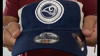 Los Angeles Rams ESTABLISHED CIRCLE TRUCKER SNAPBACK Hat by New Era screenshot 3