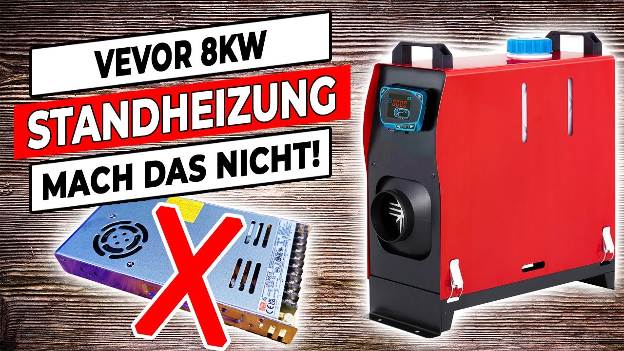 Vevor Standheizung 8KW Vorstellung & Standheizungen niemals mit einem  Netzteil betreiben! 