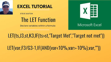 The LET function in Microsoft Excel