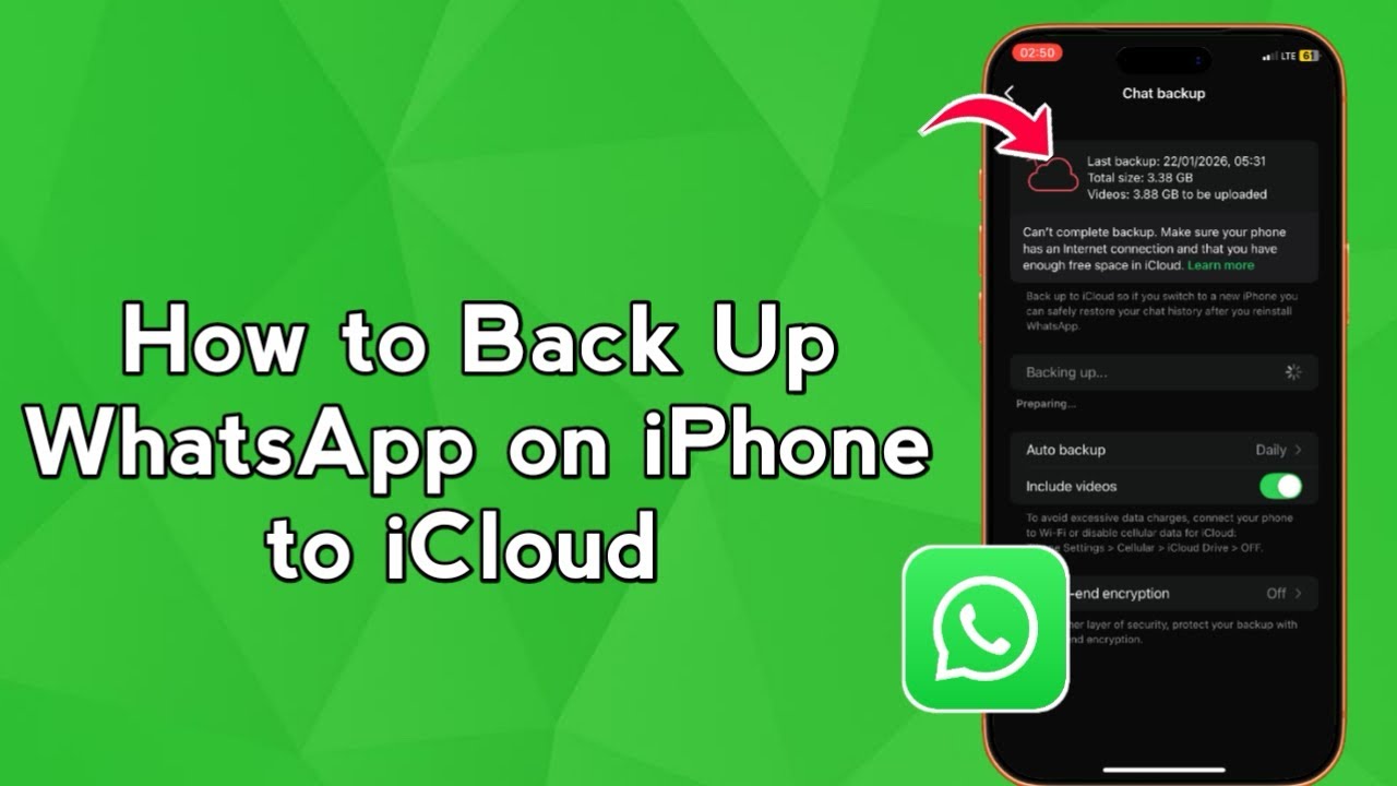 How to Back Up WhatsApp on iPhone to iCloud (Step by Step)