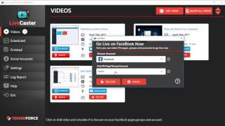 software para internet marketing live cast para enviar videos ao vivo screenshot 4