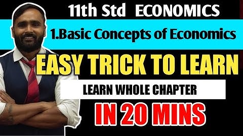 11th Economics|1. Basic Concepts of Economics|Easy Trick to Learn Answer|One Shot|Pradeep Giri sir