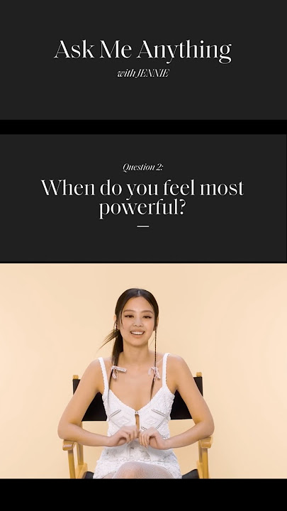 Jennie opens up about what makes her feel powerful 💫 #jennie #blink #blackpink