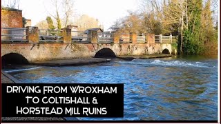 Driving From Wroxham To Coltishall  And Horstead Mill  Ruins And Lock #request #lock #january2022