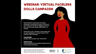 Learn more about the NWAC's Faceless Dolls Campaign and how you can support.