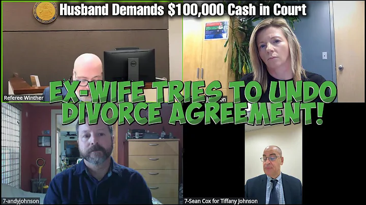 Ex-Wife Tries to UNDO Divorce Agreement! Husband Demands $100,000 Cash in Court!