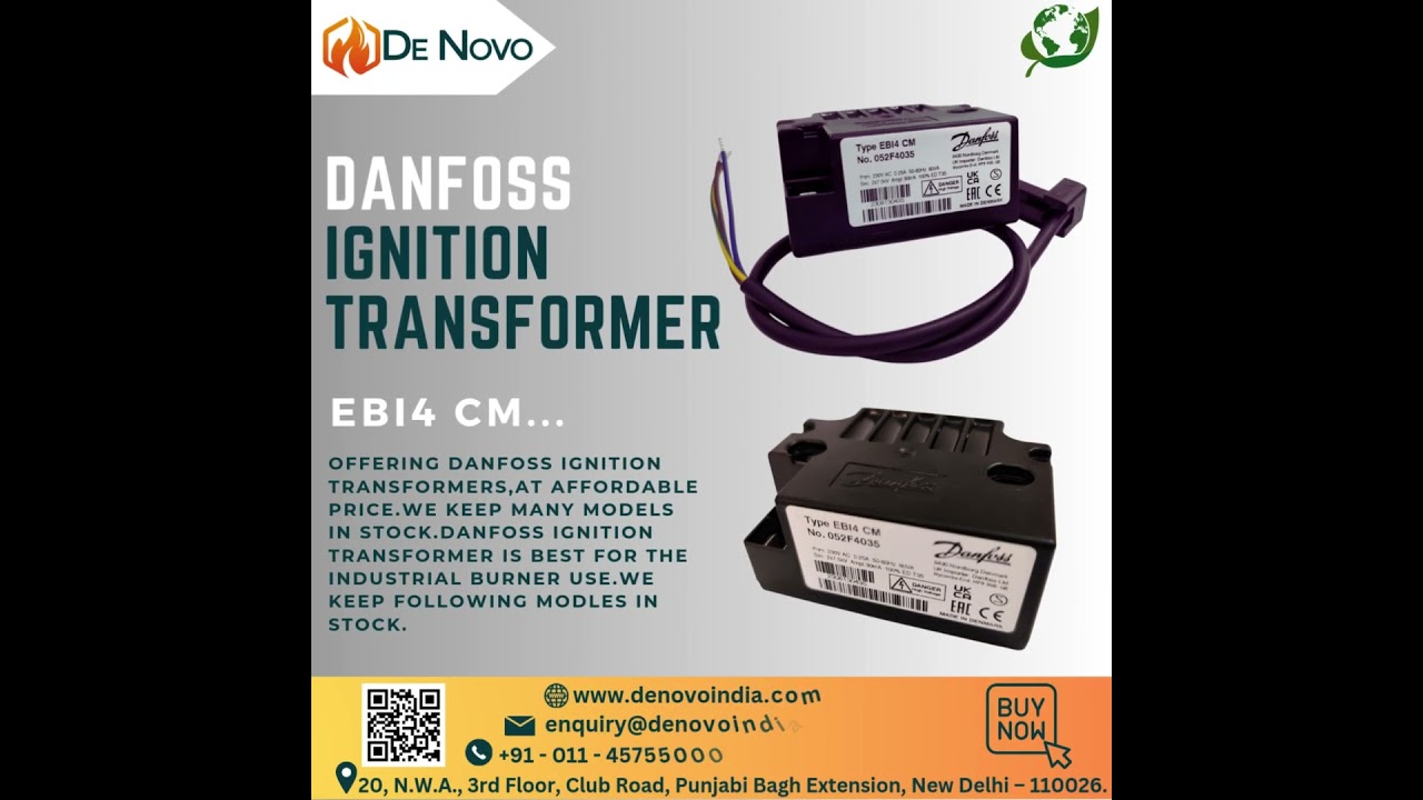 Danfoss ignition Transformer | De Novo | 