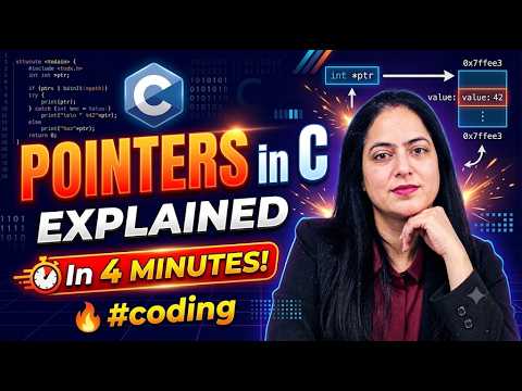 Pointers in C Explained in 4 Minutes 🔥#coding