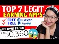TOP 7 HIGHEST FREE EARNING APPS | EARN FREE P50,000 | LEGIT PAYING APPS 2020 | FREE GCASH MONEY