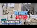 Before and after bathroom renovation  modern bathroom with shower