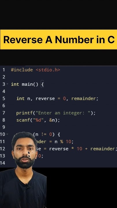 C Program To Reverse A Number #cprogramming #cinterviewquestions # ...
