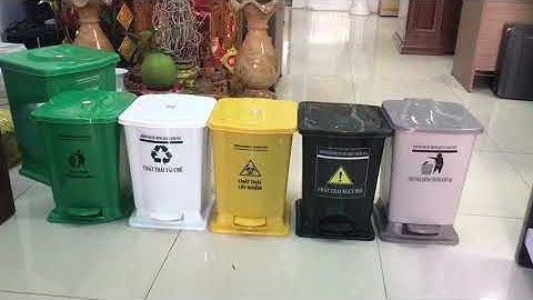 thùng rác y tế đạp chân 15 lít dùng phân loại rác thải