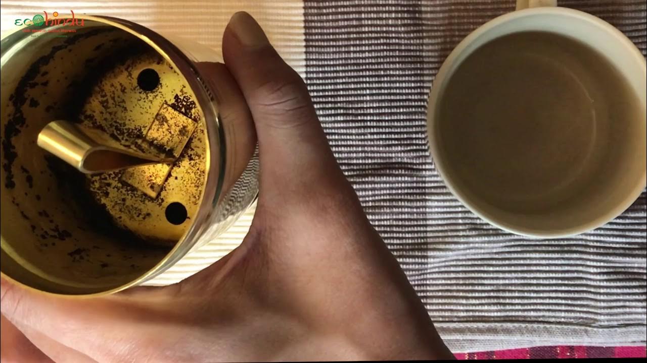 How to make a traditional cup of south Indian coffee (Brass Filter