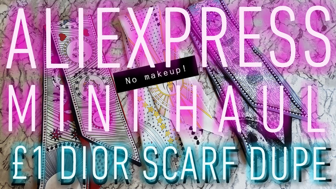 £1/$1/€1 Christian Dior $190 Tarot Twilly Scarf Dupe  ! | Aliexpress non makeup mini haul