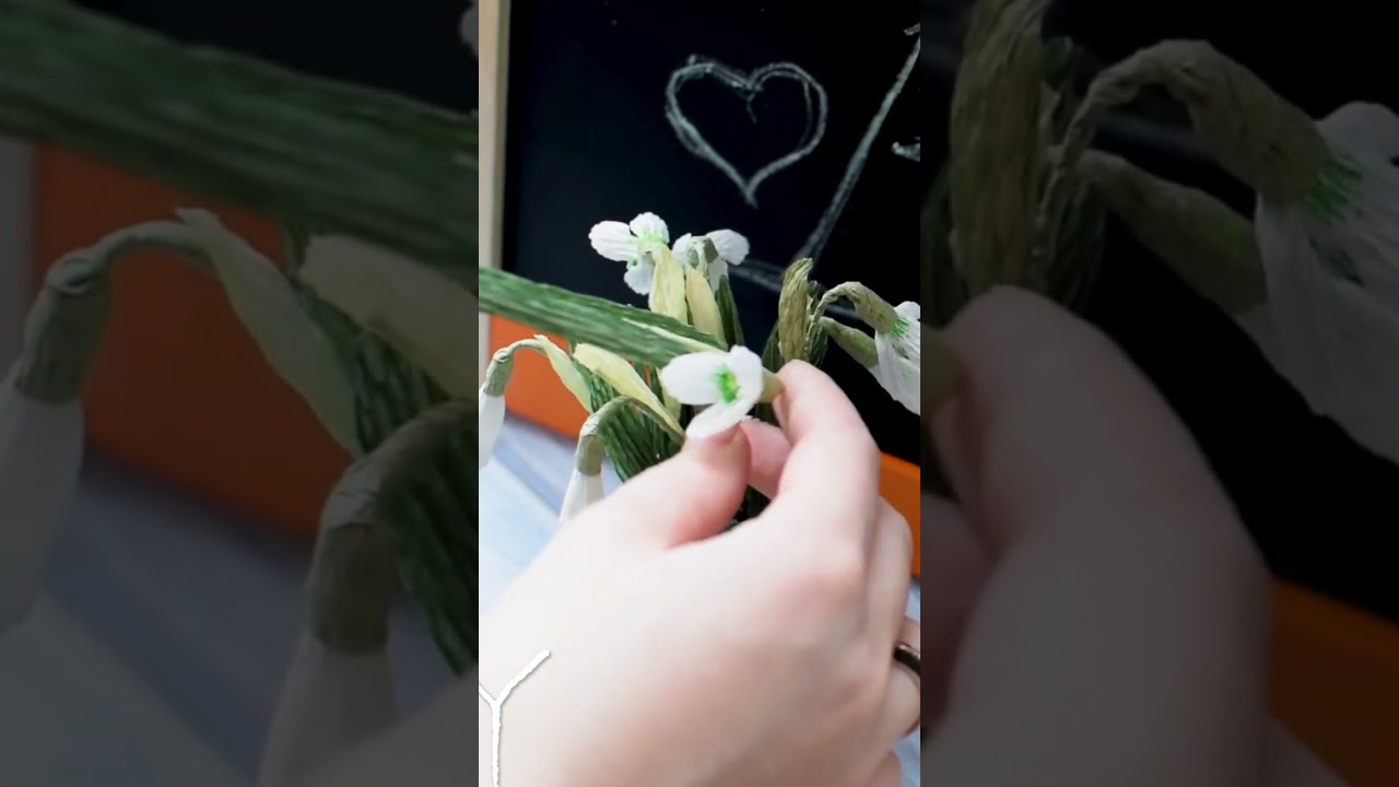 Підсніжники з креппапепу/ проліски