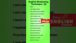 how to learn english through shadowing techniques #english #easyenglisheveryday #languagelearning