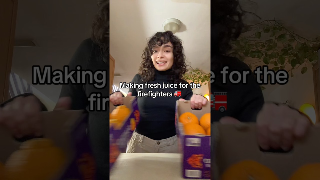 Fresh juice for the firefighters 🚒🍊 