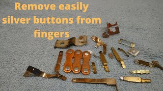 Removing Silver Buttons from Fingers Easily. ( 18 )