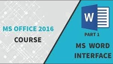 MS Word - Class 01. Introduction or  Interface of Ms Word (microsoft word 2016 tutorial) Urdu