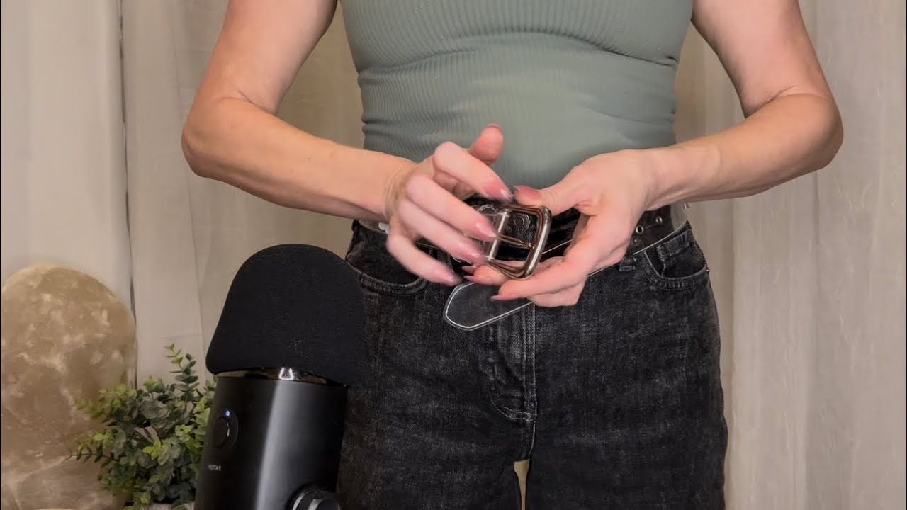ASMR-Newbie Tries ￼Fast & Aggressive Belt Tapping Denim & Belt Scratching No Talking 