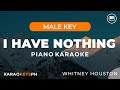 I have nothing  whitney houston male key  piano karaoke