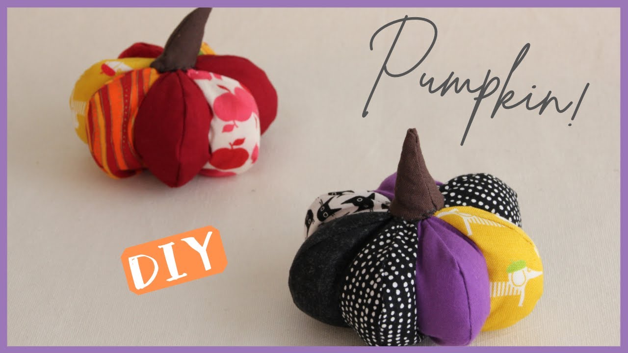 Halloween Pumpkin ornament | With scrap of DIY face mask - YouTube