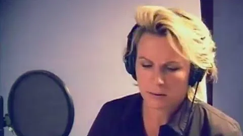 Jennifer Saunders recording Holding Out for a Hero...