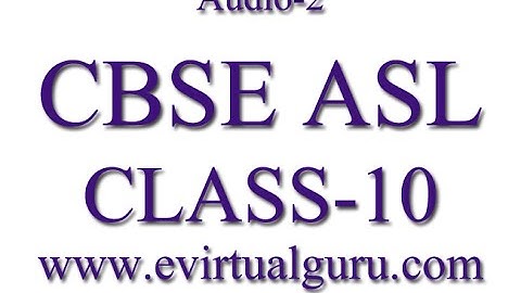 CBSE Assessment of Speaking and Listening Skills ASL Class 10 Code X-L-02 Audio-2
