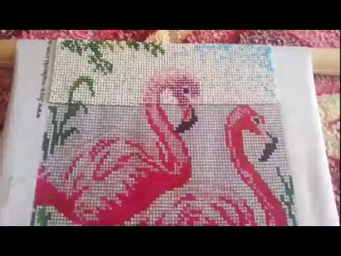 Фламинго 2015 вышивка бисером