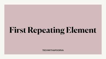 First Repeating Element using C++