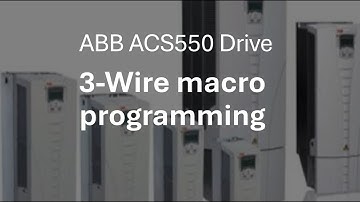 ABB ACS550 drive 3-wire macro programming & parameter in English