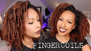 HOW TO DO FINGERCOILS ON A CURLY HALF WIG! | SUPER DEFINED CURLS | ft. HERGIVENHAIR