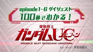 MOBILE SUIT GUNDAM UC episode 1-6 Digest All in 100 Sec.!
