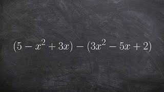 Learn how to subtract two polynomials using two different methods