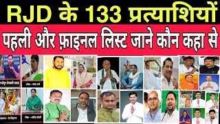 RJD Final Candidates List viral 2025 Released:Check Who Gets Ticket from Your Seat in Bihar Election