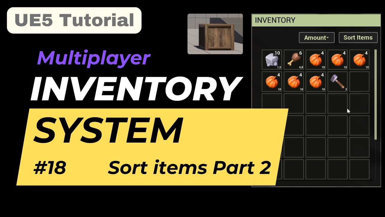 Multiple Items Inventory Game Sort Inventory items Part 2 #18 By weight | Multiplayer Inventory ...