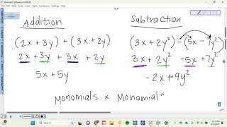 Multiplying Monomials (4/3 Lecture)