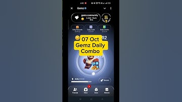 Gemz Daily Combo Cards 07 October | Gemz Daily Combo October 7, 2024