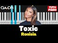 Ronisia - Toxic (PIANO COVER TUTORIAL avec paroles ) [ Ga&Dr Piano ]